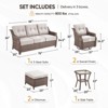 Gymojoy Outdoor Sofa Swivel Chair Ottoman with Coffee Table Patio Funiture Set - 3 of 4