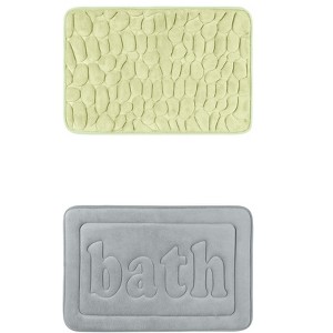 Unique Bargains 2Pcs Memory Foam Water Absorbent Quick Dry Non-Skid Bottom Soft Bathroom Rugs - 1 of 4