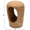 Storied Home Handmade Terracotta Candle Holder with Cutouts - 2 of 4