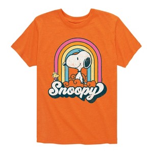 Boys' - Peanuts - Snoopy Rainbow Clouds Short Sleeve Graphic T-Shirt - 1 of 4