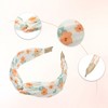 Unique Bargains Women's Wide Floral Knot No Slip Fashion Headbands 1.93" Beige - 4 of 4