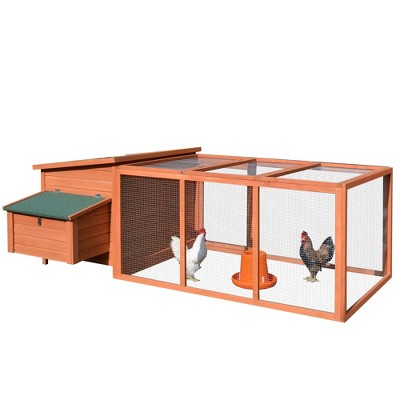 40" Wooden Rabbit Hutch Chicken Coop Cage Hen House Pet Poultry Animal Backyard 