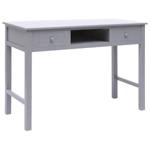 vidaXL Writing Desk Gray 43.3 in.x17.7 in.x29.9 in. Wood - 1 of 4