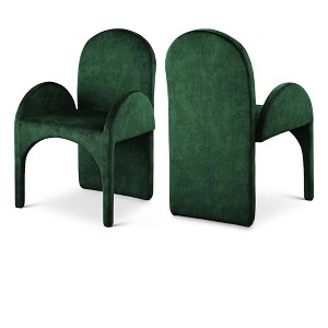 Meridian Furniture,Summer Velvet Dining Arm Chair, Set of 2 - 1 of 4