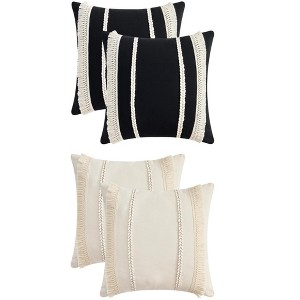 REGALWOVEN 4 Pcs Boho Modern Striped Decorative Throw Pillow Cover for Living Room Bed Sofa - 1 of 4
