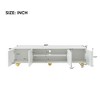 NicBex TV Stand for TVs up to 75 Inches,Modern Entertainment Center with 3 Cabinets and Adjustable shelves,White - 3 of 4