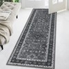 Vintage Rug Living Room Rug Floral Print Bedroom Rug Soft Non-Slip Low Pile Area Rug - 2 of 4