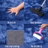Tie-Dyed Blue Gray Shag Rug, Ultra Soft 1.7" Thick, Non-Slip Backing, 100% Polyester, Multi Sizes - 4 of 4