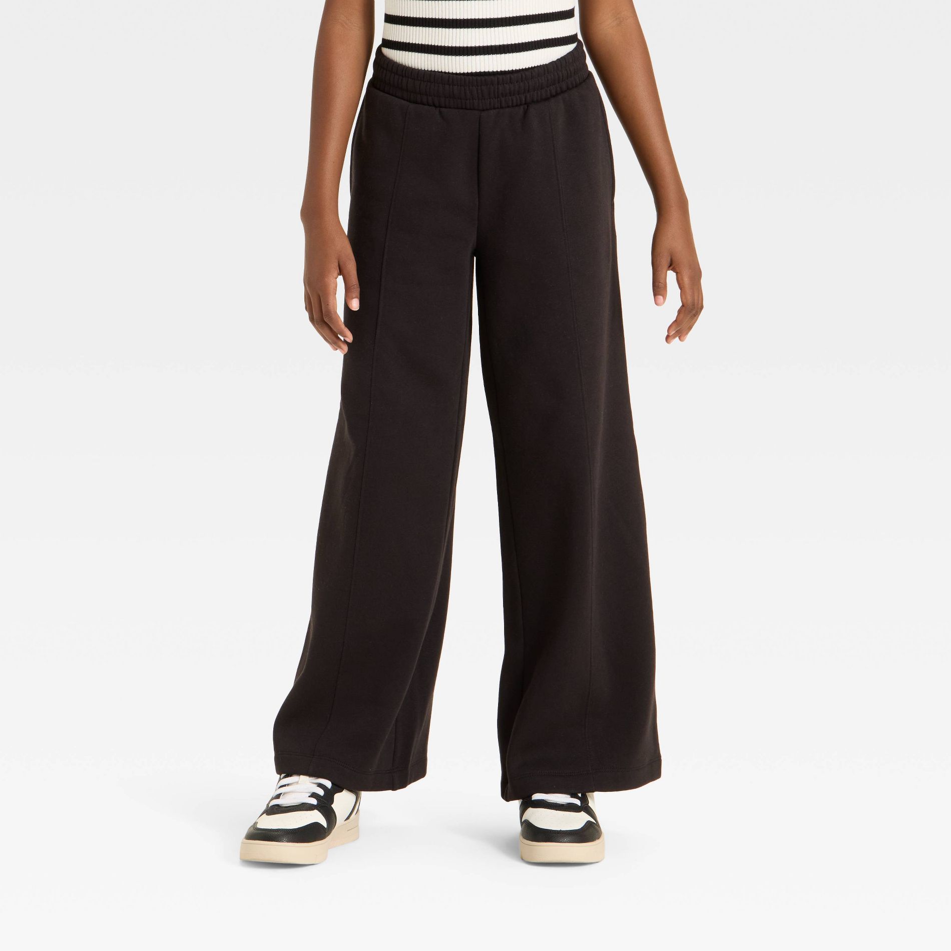 Girls' Fleece Wide Leg Sweatpants - art class™