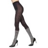 Memoi Women's Scallop Mix Two Tone Cotton Blend Sweater Tights - 4 of 4
