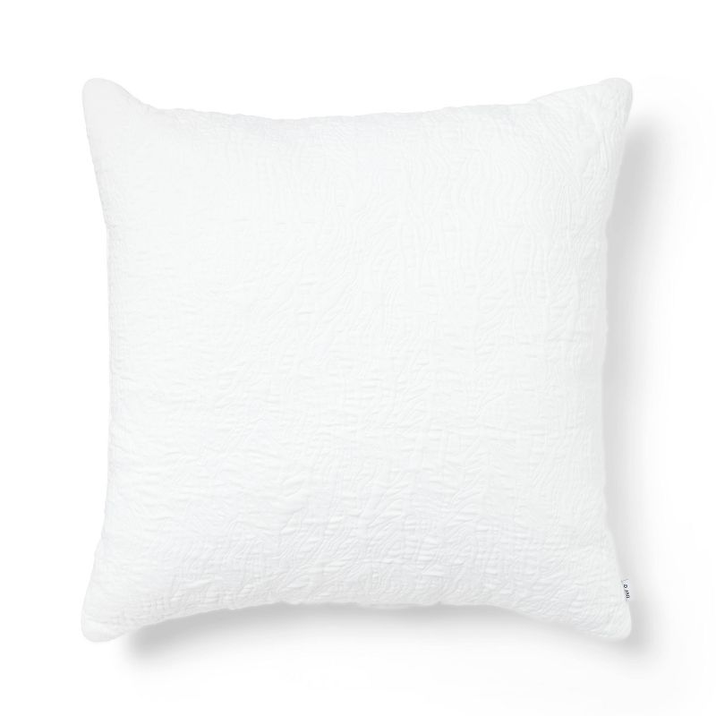 Tonal Sea Twig 26&#34;x26&#34; Sea Twig Euro Pillow White - DVF for Target, 1 of 4