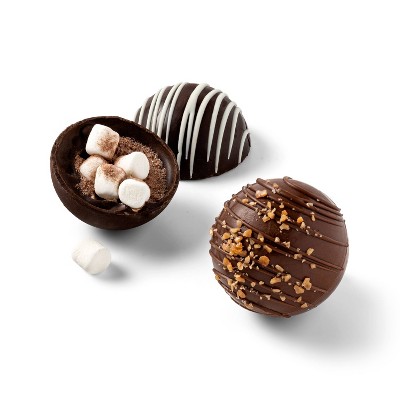 Hot Chocolate Bombs: Dark w/White &#38; Milk w/Salted Caramel - 3.2oz - Favorite Day&#8482;