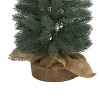 4ft. Green Pine Artificial Christmas Tree with 70 Warm White Lights in Burlap Base – Petite Rustic Holiday X-Mas Accent - 4 of 4