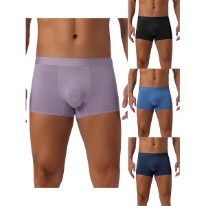 INSPIRE CHIC Men's 4 Pack Underwear Soft Solid Color Basic Boxer Briefs - 1 of 4