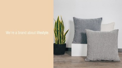 Charcoal Gray Chunky Knit Square Throw Pillow