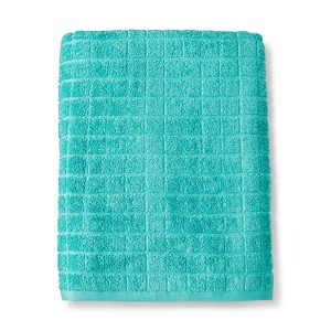 Grid Texture Bath Towel Turquoise - Room Essentials