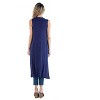 24seven Comfort Apparel Sleeveless Long Cardigan Vest - 2 of 3