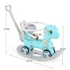 Rocking Horse for Toddlers, Balance Bike Ride On Toys with Push Handle, Backrest and Balance Board, for Baby Girl & Boy, Unicorn Kids Riding - 2 of 4
