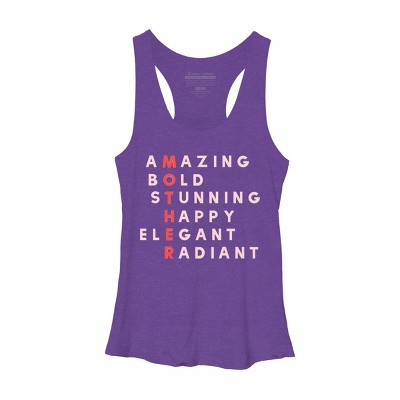 Women's Design By Humans Mother's Day Amazing Mom Definition By programmerhumor Racerback Tank Top