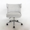 miBasics Nay Modern Wingback Home Office Desk Chair Light Gray : Ergonomic, Swivel, Adjustable Height - 4 of 4