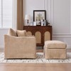 Sapphtopaz Modern Chenille Couches for Living Room with 2 Bolster Pillows Upholstered Single Sofa with Metal Legs Accent Armchair for Bedroom - 3 of 4