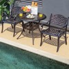 Costway 2PCS Patio Dining Bistro Chair All Weather Cast Aluminum Armrest Garden - image 2 of 4