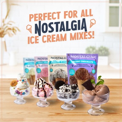 Nostalgia Dark Wood 6 Qt Automatic Ice Cream Maker