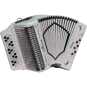 Alacran Accordion with case and straps White Fa/FBE - 1 of 2