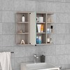 GlasFlength Decorative Wall Mirrors Medicine Cabinet Milano, Six External Shelves Mirror, Light Gray Finish, Gray, 23.62"*7.48"*19.68" - 3 of 4