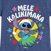Girls' - Lilo and Stitch - Mele Kalikimaka Hula Stitch Christmas Fitted Short Sleeve Graphic T-Shirt - 2 of 4
