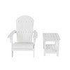 WestinTrends Tuscany HIPS¬¨‚Ä†Outdoor¬¨‚Ä†Patio¬¨‚Ä†Folding¬¨‚Ä†Adirondack¬¨‚Ä†Chair with Side Table (2-Piece Set) - 3 of 4