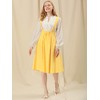 INSPIRE CHIC Women's High Waist Overall Corset Skater Suspender Dresses - 3 of 4
