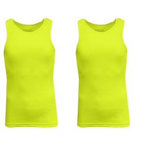 Galaxy By Harvic Men's Heavyweight Ribbed Tank Top-2 Pack - 1 of 4