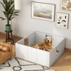 PawHut Whelping Box for Dogs and Puppies, Dog Whelping Box with Waterproof Pee Pad, Adjustable Height Door, for Large Dogs Indoor Use - 2 of 4
