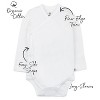 Honest Baby 3-Pack Organic Cotton Long Sleeve Side-Snap Bodysuits - 2 of 4