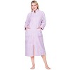 PAVILIA Womens Fluffy Housecoat Zip Robe, Faux Shearling Zipped Up Front Bathrobe, Plush Warm Zipper House Coat Lounger - 3 of 4