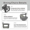 Nicbex 5 PCS Patio Dining Set,HDPE Table with 4 Armchairs,Outdoor Furniture Set,Rustic Conversation Furniture Set for Poolside,Garden&Backyard,Black - 4 of 4