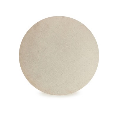Ayo Pink Embroidered Round Boho-Chic Throw Pillow