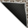 Chocolate Ivory And Gold Floral Medallion Washable Indoor Outdoor Area Rug - 4 of 4