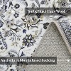 Acekool 10x13 Vintage Medallion Washable Area Rug, Extra Large Non-Slip Distressed Floral Carpet, Stain Resistant for Living Room, Bedroom, Grey - 2 of 4