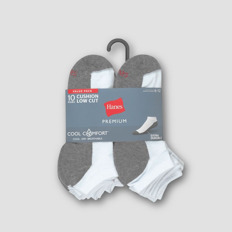 Hanes Premium Men's 10pk Cool Comfort Low Cut Socks, 4 of 5