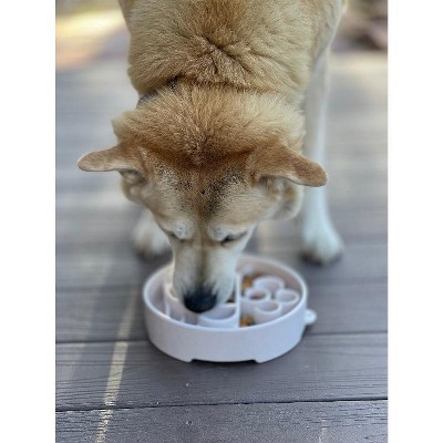Java Mocha Speckle Slow Feeder Dog Bowl