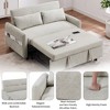55.1" Microfiber Convertible Loveseat Sofa Bed with Adjustable Backrest, USB Ports, Storage Pockets, - 4 of 4