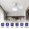 22 in. LED Indoor White Small Ceiling Fan with Remote and Reversible DC Motor, 3 Blades, 3 Color Light Kit - 4 of 4