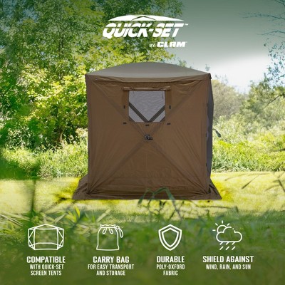 Brown Poly-Oxford Wind and Sun Panels for Screen Tent, 3 Pack