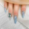 Vynxaria Blue Durable Press-On Nails for a Lasting Impression Size M - 4 of 4