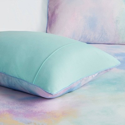 Cassiopeia Aqua Watercolor Tie Dye King/Cal King Duvet Cover Set