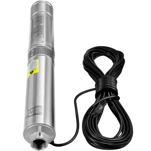 VEVOR Deep Well Submersible Pump, 0.5HP 115V/60Hz, 28gpm Flow 167ft Head, with 33ft Electric Cord, 4\" Stainless Steel Water Pumps, Silver - 1 of 4