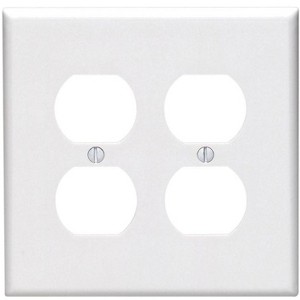 Leviton White 2 gang Thermoset Plastic Duplex Wall Plate 1 pk (Model No. 80516-W) - 1 of 1