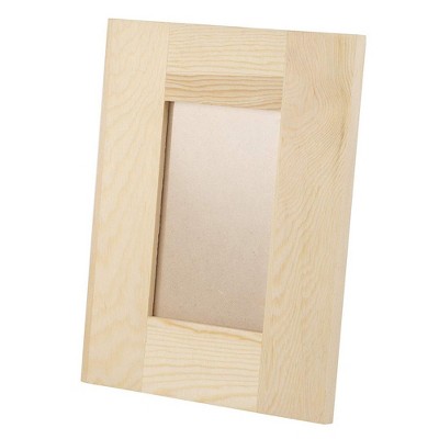 6-Pack DIY Unfinished Wooden Picture Frame Hold 4"x6" Photo For Desk Decoration